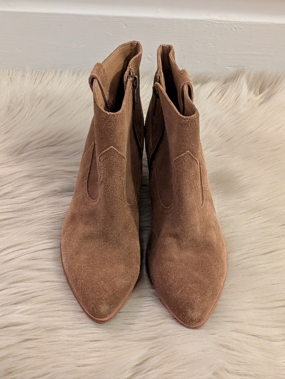 Frye Reina tan leather booties size 9.5 - Picture 3 of 8
